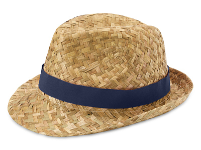 Шляпа из натуральной соломы PRICUS (Тёмно-синий)