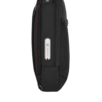 Рюкзак на одно плечо VICTORINOX Architecture Urban2 Sling Bag, черный, полиэстер/кожа, 17x8x28 см, 4 л