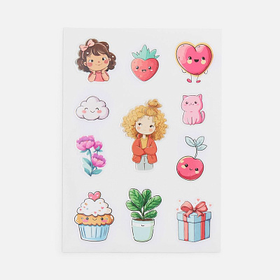 Стикерпак UV-DTF Thematic для девочек