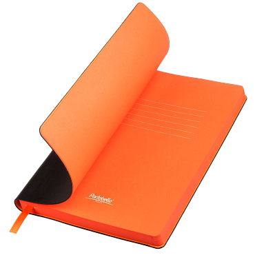 Ежедневник Latte NEW недатированный, черный/оранжевый (без упаковки, без стикера) (Черный, оранжевый, бежевый)