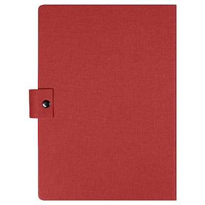 Блокнот А5 Tasmania, в твердой обложке со стикерами в линейку, красный