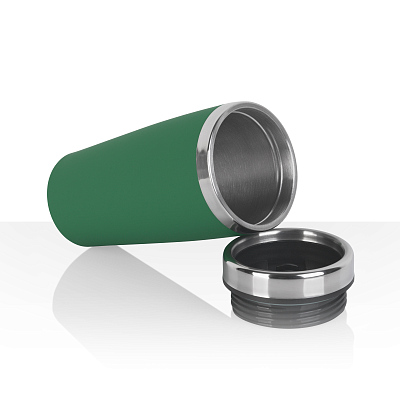 Термостакан "Эльбрус" 400 мл, покрытие soft touch, зеленый