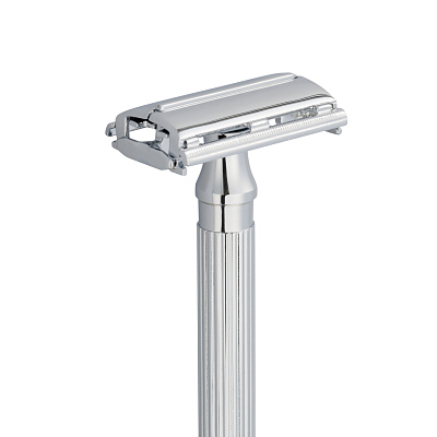 Станок Т-образный для бритья ERBE, нержавеющая сталь, хромированное покрытие, серебристый цвет, в картонной коробке