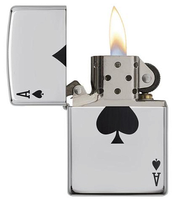 Зажигалка ZIPPO Сlassic с покрытием High Polish Chrome, латунь/сталь, серебристая, 38x13x57 мм