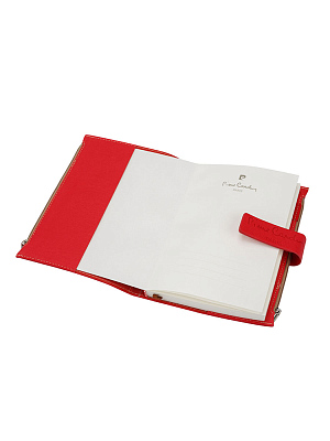 Записная книжка Pierre Cardin в обложке, красная, 21,5 х 15,5, 3,5 см