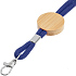Шнурок для бейджа Tube Wood, синий - Фото 3