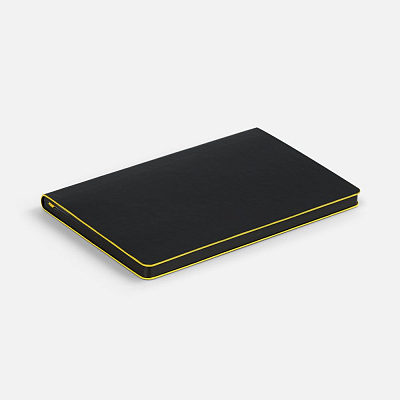 Ежедневник Trait, недатированный, черный с желтым