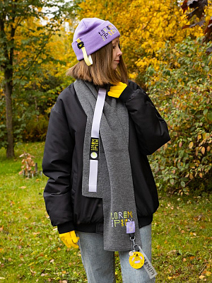 Шарф Urban Flow, темно-серый меланж