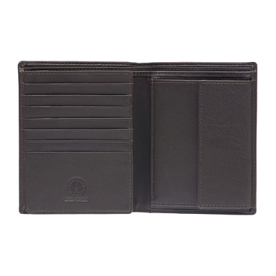 Бумажник KLONDIKE Claim, натуральная кожа в коричневом цвете, 10,5 х 1,5 х 13 см