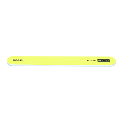 Пилка Dewal Beauty для ногтей, прямая зеленая 1,9х17,8 см, 180/240 грит