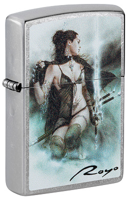 Зажигалка ZIPPO Luis Royo с покрытием Street Chrome, латунь/сталь, серебристая, 38x13x57 мм (Серебристый)