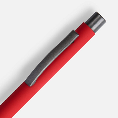 Ручка шариковая Atento Soft Touch, красная