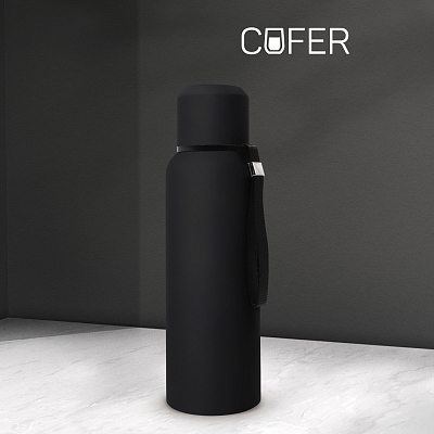 Термос S-travel New софт-тач с датчиком температуры 750 мл (черный) (Черный)