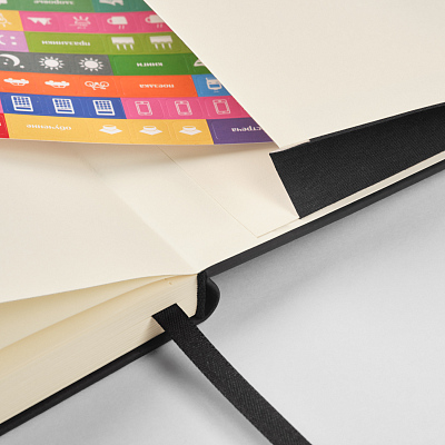 Ежедневник Альфа (Alpha) недатированный, черный/бежевый