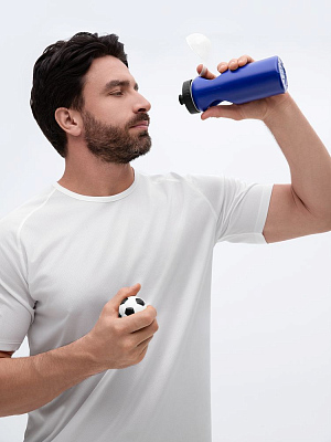 Бутылка с антистрессом Footballer, синяя