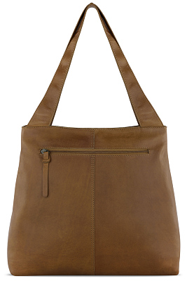 Сумка через плечо KLONDIKE RUSH «Katrina», натуральная кожа в коньячном цвете, 43 х 31,5 х 12 см