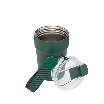 Термокружка вакуумная Монако (Monaco), темно-зеленая