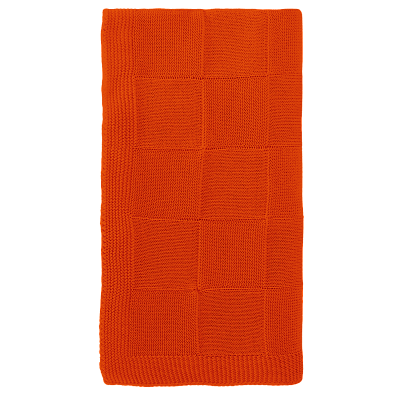 Плед Cella вязаный, оранжевый (без подарочной коробки)