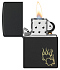 Зажигалка ZIPPO Fire Heart с покрытием Black Matte, латунь/сталь, черная, матовая, 38x13x57 мм - Фото 3