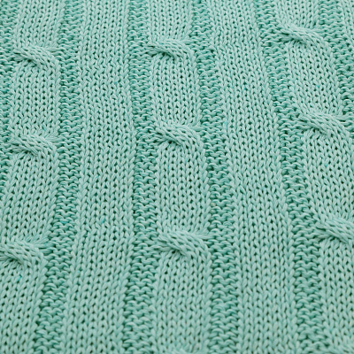 Плед Фадо (Fado) вязаный, аква (без подарочной коробки)