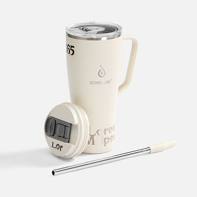 Термостакан Kasumigaoka, белый (молочный)