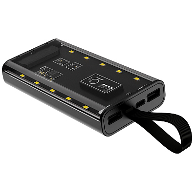 Внешний аккумулятор Wonder с фонариком, 10000 mAh