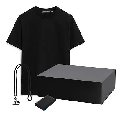 Набор с одеждой Крис (KRIS) (футболка, рюкзак, бутылка), черный, 3XL (Чёрный)