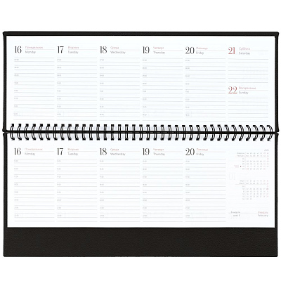 Планинг Sagrin, датированный, черный