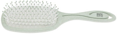 Щетка Dewal Beauty серия "Eco-Friendly", продувная, с нейлоновым штифтом, форма листик, голубая (Зеленый)