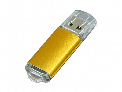 USB 3.0- флешка на 64 Гб с прозрачным колпачком (Золотистый)