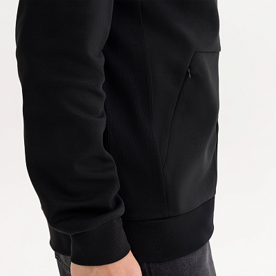 Толстовка на молнии с капюшоном MATEO черная, размер XXL