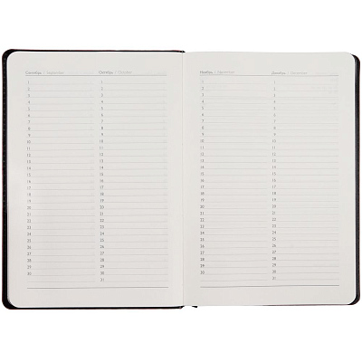 Ежедневник Alanis, недатированный, черный с красным