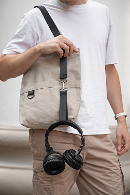 Шоппер Superbag ZIP, с двумя карманами и молнией (песочный)