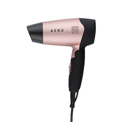 Фен DEWAL BEAUTY Aero Rose, дорожный, чёрно-розовый, 1400 Вт, 1 насадка (Розовый)