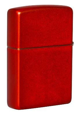 Зажигалка ZIPPO Classic с покрытием Metallic Red, латунь/сталь, красная, матовая, 38x13x57 мм