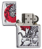 Зажигалка ZIPPO Asian Tiger с покрытием Brushed Chrome, латунь/сталь, серебристая, 38x13x57 мм - Фото 3