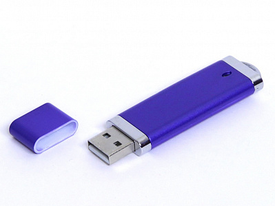 USB 3.0- флешка промо на 128 Гб прямоугольной классической формы (Синий)