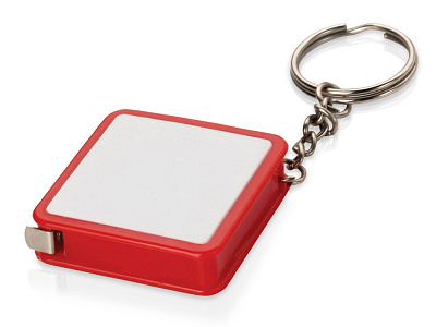 Брелок-рулетка Ромб, 1м (Белый/красный)