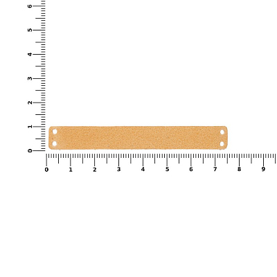 Лейбл кожаный Gimel, S, бежевый