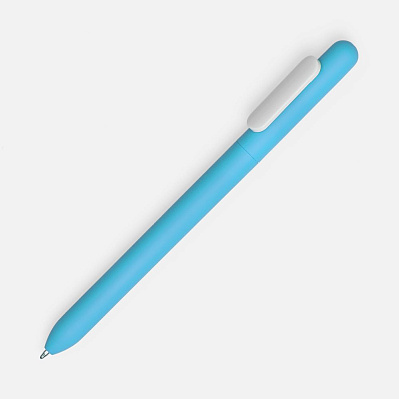 Ручка шариковая Swiper Soft Touch, голубая с белым (Голубой)