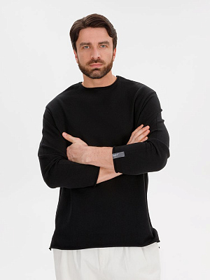 Лонгслив унисекс Siluetti Fuori, черный