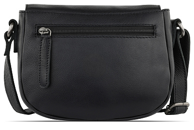 Сумка женская KLONDIKE GOLD «Kate», натуральная кожа в черном цвете, 21 х 16,5 х 6,5 см