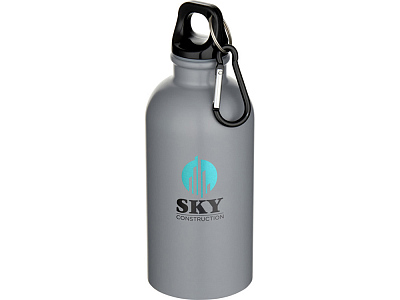 Бутылка для воды Oregon, переработанная сталь, 400 мл