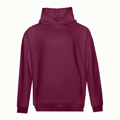 Худи унисекс STAN оверсайз футер без начёса 350, 66 (Бордовый)
