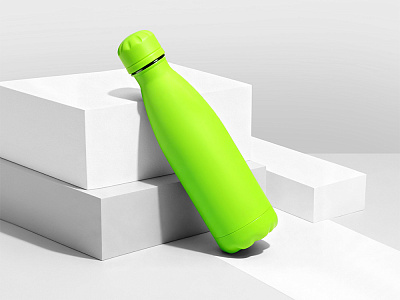 Вакуумная термобутылка Vacuum bottle C1, soft touch, 500 мл (Зеленое яблоко)