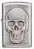 Зажигалка ZIPPO Skull Design с покрытием Brushed Chrome, латунь/сталь, серебристая, 38x13x57 мм - Фото 2