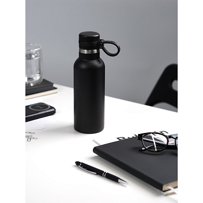 Термобутылка вакуумная герметичная Модена (Modena), черная