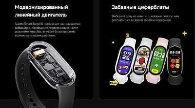 Смарт-браслет Xiaomi Smart Band 10, черный