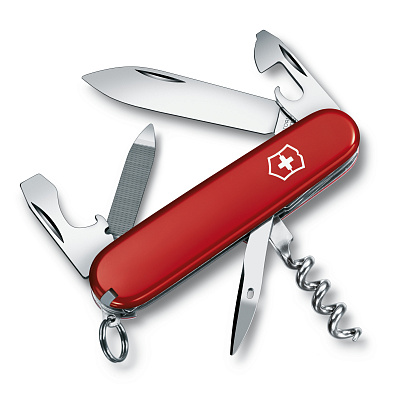 Нож перочинный VICTORINOX Sportsman, 84 мм, 13 функций  (Красный)