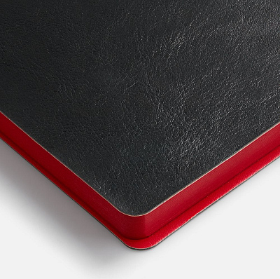 Ежедневник Doppio, недатированный, черный с красным